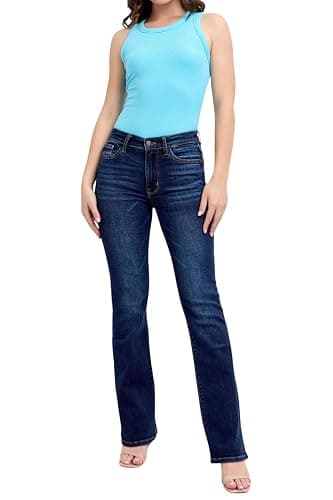 Judy Blue Mid Rise Dark Wash Classic Bootcut, Inseam 32" thumbnail 2
