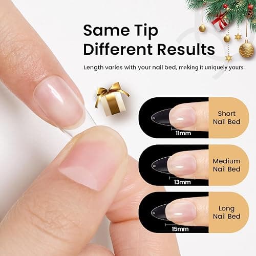 Beetles Gel Nail Kit Medium Almond with Nail Dehydrator and Primer, 576Pcs Half Matte Etch-X Gel Nail Tips Solid Nail Glue Mini Nail Lamp Acrylic Nail Tips Easy DIY Nail Extension Set Gift for Women thumbnail 9