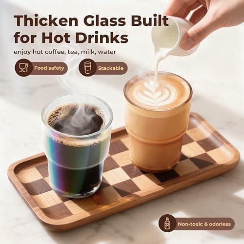 13 oz Glass Iced Coffee Cups with Lid and Straw, Leak Proof Glass Tumbler for Ice Tea, Water, Non-Slip Silicone Bottom, Thick Wall Drinking Glasses for Home/Office, BPA Free, Amber 2 Pack thumbnail 4