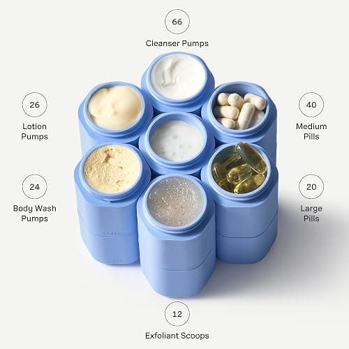 Cadence Extender - Add On to Any Flex Magnetic Containers with Lids,Extension to Travel Bottles for Toiletries - Carry On Travel Essentials For Women/Men - Adds Additional 1.43 fl oz - 3pk, Sand thumbnail 3