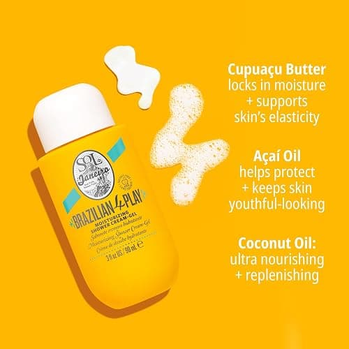 SOL DE JANEIRO Ultimate Shower Bundle | Travel Size Mini Brazilian Play Moisturizing Shower Cream Gel Body Wash + Brazilian Joia Damage Repairing Shampoo and Conditioner Set | Amazon Exclusive thumbnail 8