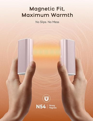 RORRY Hand Warmers Rechargeable 2 Pack, 10000mAh 360° Heating Magnetic Electric Hand Warmer, 24Hrs Warmth Portable Reusable Pocket Heater for Camping Hunting Gifts for Men Women thumbnail 6
