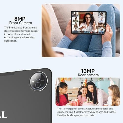 Tablet 11 inch Android 16 Tablet, 2026 Latest Update 128GB ROM 20GB RAM, 4G LTE Tablets, 5G WiFi+Cellular, Octa-Core MTK8786, 13+8 MP Rear and Front Camera,Incell FHD Screen, T-Mobile SIM Card Support thumbnail 4