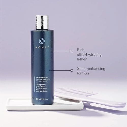 MONAT Renew Shampoo Infused with Rejuveniqe® - Moisturizing Shampoo w/Omega Fatty Acids for Medium to Thick Hair. Shine-enhancing, Ultra-hydrating Lather for Dry Hair - Net Wt. 237 ml / 8.0 fl. oz. thumbnail 4