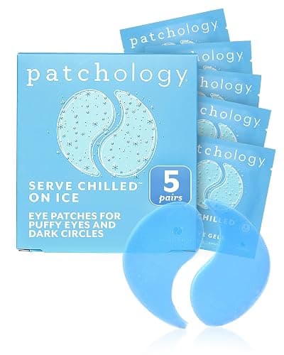 Patchology Iced Cooling Under Eye Patches for Puffy Eyes, Dark Circles & Wrinkles, Undereye Gel Patches with Peptides, Cloudberry Oil & Bakuchiol, Teen Christmas Gifts & Stocking Stuffers (5 Pairs) - Image 1