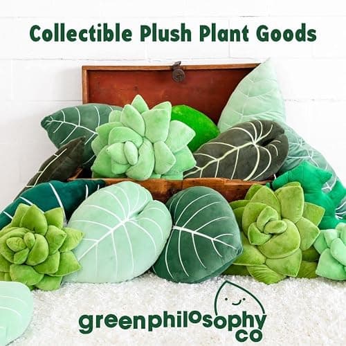 Green Philosophy Co. Philodendron Gloriosum Leaf Pillow - Moody Green thumbnail 9