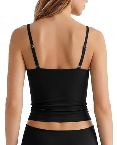 Avidlove Women's V Neck Camisole Tank Tops Cami Crop Y2K Double Lined Sexy Going Out Summer Outfits thumbnail 5
