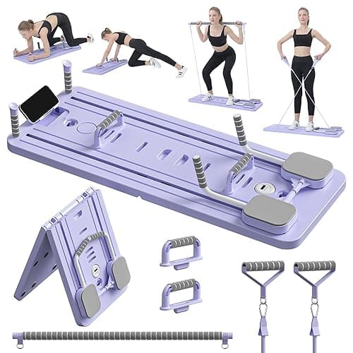 JANUA Pilates Board - Pilates Reformer Set, Multi-Purpose Foldable Pilates Reformer Board for Home, 5 in 1 Pilates Sliding Board - Image 1