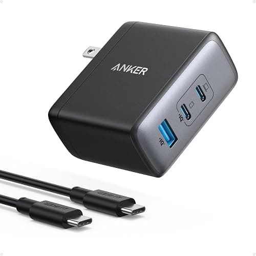 Anker Nano 100W USB-C Charger, 3-Port Fast Compact GaN Charger for MacBook Pro/Air, Pixelbook, ThinkPad, Dell XPS, iPad Pro, iPhone 16 Series, Galaxy S23, and More (Black, 1 Pack & 1 Cable) - Image 1