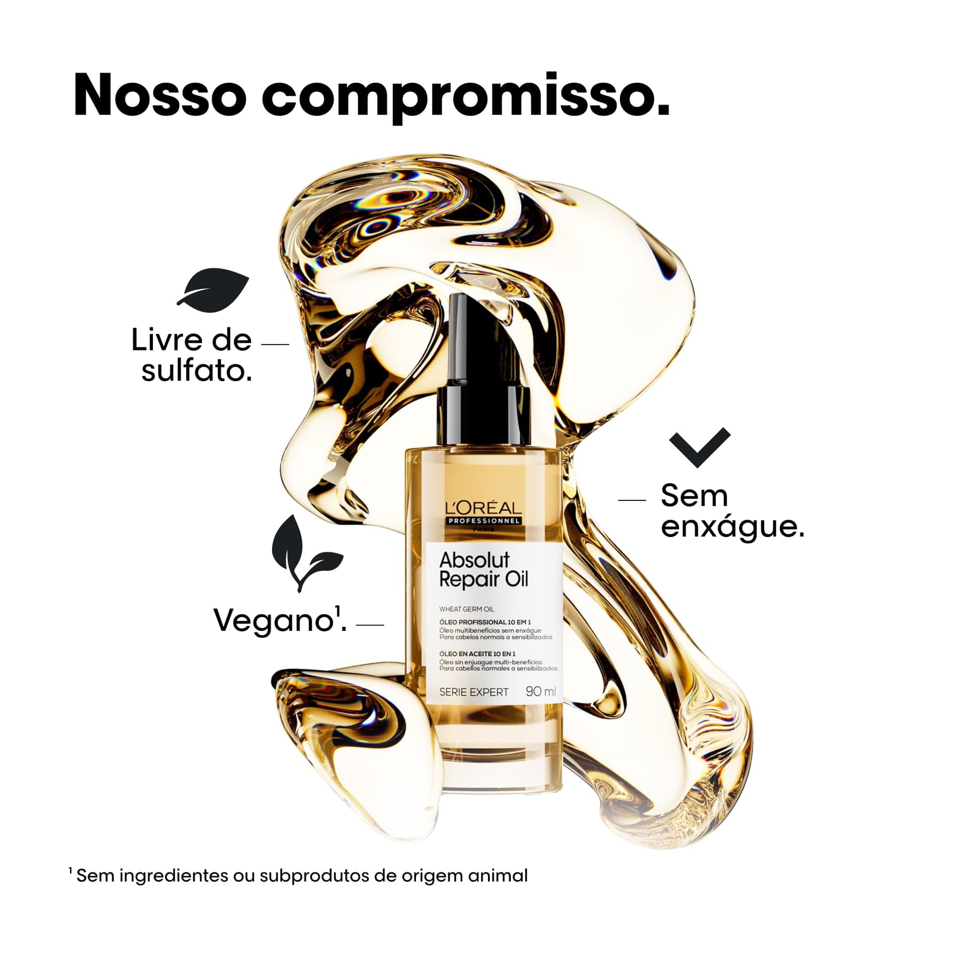 L'Oréal Professionnel Óleo 10 em 1 Absolut Repair | Multi-benefícios para cabelos secos e danificados | Repara e Promove Brilho | Com Gold Quinoa e Proteínas thumbnail 11