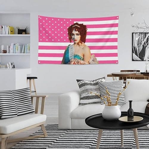 Chappell American Flag Pink Roan Flag 3X5 Ft Funny Tapestry For Decorate Clubs Concerts Bars University Dormitories Living Rooms Bedrooms,with 4 Brass Grommets for Easy Hanging thumbnail 4