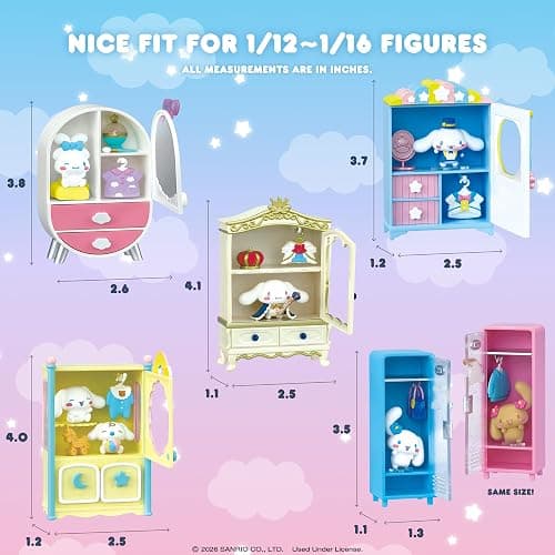 Hamee RE-Ment Blind Box Sanrio - Cinnamoroll Secret Closet - 1 Pc. | Cute Blind Box Diorama Miniature Figure Set, Collectible Display Figure, Birthday Gift, Party Favor, Home Decor thumbnail 3