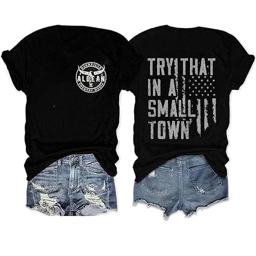 Pairxily Womens Oversized Graphic Country Concert Tees Vintage Cowgirl Western Shirts Rock Band T Shirts Cotton Loose Fit - Image 1