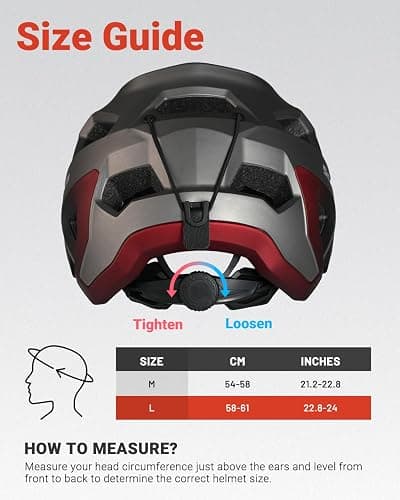 Bike Helmet for Adult, Moutain Road Bicyle Helmet Certified Adjustable MTB Cycling Helmet with Removable Visor and EPS Foam Interior thumbnail 6