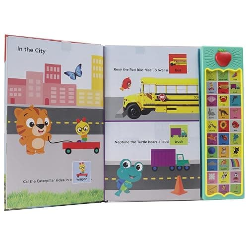 Baby Einstein - First Words Everywhere! Point, Match, Listen, and Learn! 30-Button Animal Sound Book - PI Kids - Hardcover thumbnail 6