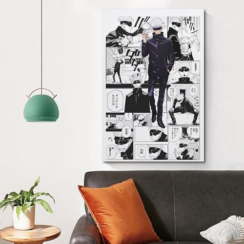 Anime Jjk Satoru Gojo Manga Poster Poster for Room Aesthetic Canvas Wall Art Bedroom Decor 08x12inch(20x30cm) thumbnail 4