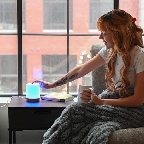 LuvLink Friendship Lamp v2.0 - Long Distance WiFi Touch Lamps for Couples, Friends & Family | Stay Connected from Anywhere – Easy App Setup – No Subscription (Set of Two) thumbnail 2