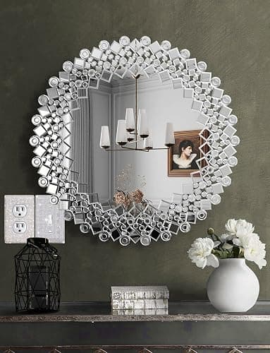 4 Pack Silver Shiny Rhinestones Wall Plates Bling Light Switch Cover Plate Crystal Decorative Diamond Outlet Covers Durable Switch Covers Decor for Home Ornaments thumbnail 2