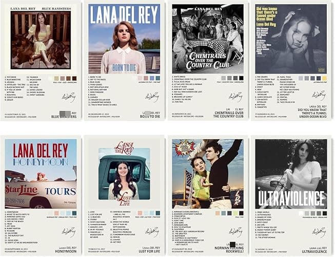 NILK Lana Poster Album Cover Limited Edition Posters (Set of 8) Unframed 8in X 12in(20 X 30cm) - Image 1