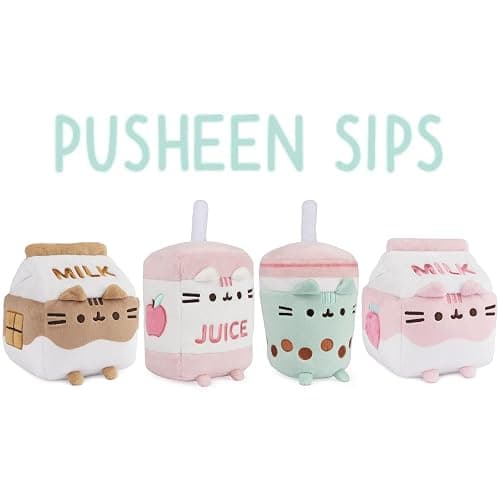 GUND Pusheen Boba Tea Cup Plush Cat Stuffed Animal for Ages 8 and Up, Green/Pink, 6” thumbnail 8