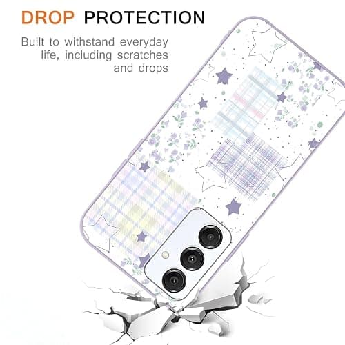 Vulfwela 2 Pack Bowknot Case for Samsung Galaxy A16 5G, Aesthetic Flower Bow Star Checkered Collage Y2K Pattern Design Cute Floral Phone Cover, Soft TPU Protective Shell for Samsung A16 5G 6,7" thumbnail 5