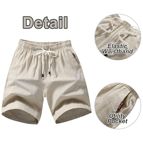 amropi Homme Lot de 3 Short Cargo à Taille Élastique Shorts Sport Pantalon Court avec Poche thumbnail 3