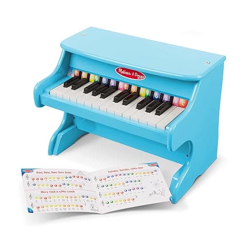 Melissa & Doug Learn-to-Play Piano with 25 Keys and Color-Coded Songbook - Blue thumbnail 9