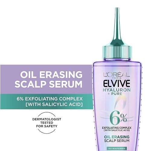 L'Oreal Paris Elvive Hyaluron + Pure Oil Erasing Scalp Serum with Salicylic Acid For Oily Hair, 3.45 Fl Oz thumbnail 2