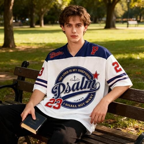 Graphic Tees Summer Novelty Women Men Oversized Dove Christian Jersey thumbnail 6