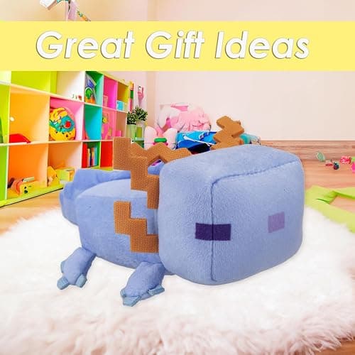 VFM - Minecraft Blue Axolotl Soft Toy Clip On Video Game Character-Officially Licensed Plush Stuffed Toy Plush Toy Cute Stuffed Plushie, Gifts for Birthday, Valentine's Day Christmas - 13cm Blue thumbnail 5