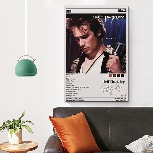 ARTJHCHYNB Jeff Buckley Poster Vintage Music Poster Canvas Art Aesthetic And Wall Art Picture Decorstyle-1 12x18inch(30x45cm) thumbnail 4