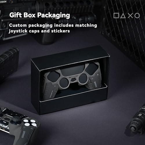 GeekShare G.S.TAC Tactical PS5 Controller Skin Set, Anti-Slip Silicone Protective Cover Skin Case for PS5 Wireless Controller with 2 Thumb Grip Caps and 2 Stickers - for Black Myth: Wukong thumbnail 5