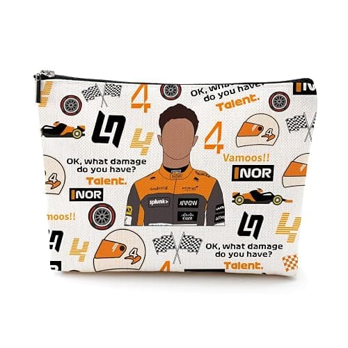 LONGXIN Racing Fans Gifts for Women Girls Makeup Bag Cosmetic Bag - Image 1