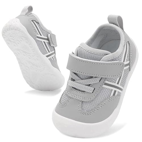 Scurtain Baby Shoes Boy Girl First Walking Shoe Infant Crib Breathable Sneakers Lightweight Barefoot Shoes for Babies - Image 1