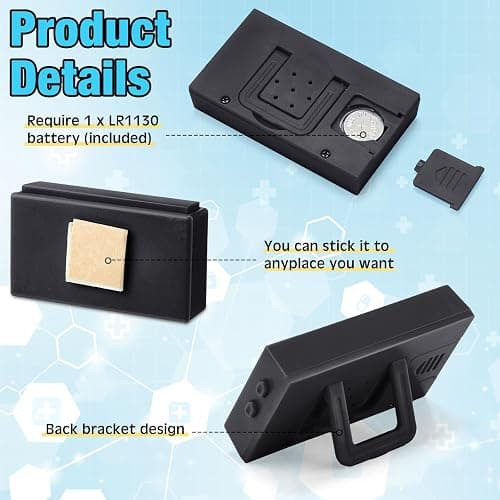 Frienda 3 Pieces Mini Digital Clock Small Digital Clock Stick on Battery Operated Self Adhesive Bracket for Car Dashboard Fridge (Blue,Black,Red) thumbnail 4