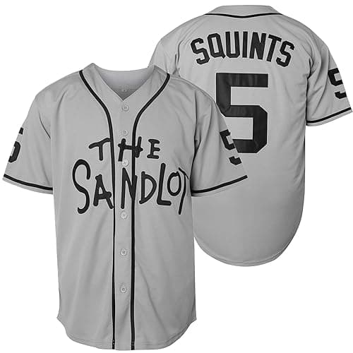 The Sandlot Benny The Jet Rodriguez Michael Squints Palledorous Alan Yeah-Yeah McClennan Bel Air 3D Print Baseball Jersey - Medium - 5-grey
