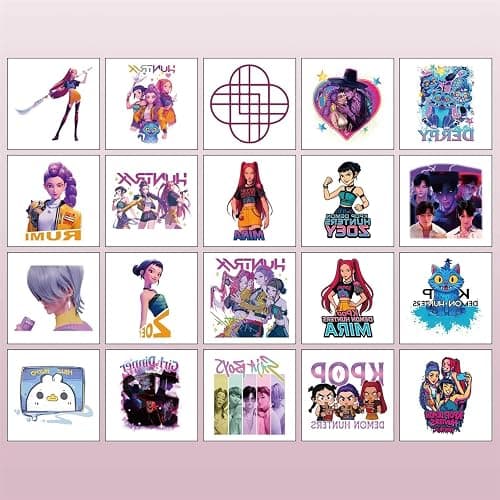 Korean Idol Movie Temporary Tattoos,Removable Tattoo Stickers for Kids,Goodie Bag Stuffers Party Supplies Decoration Gifts thumbnail 2