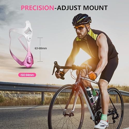 Bike Water Bottle Holder Bicycle Cage for Mountain Road MTB Gravel Adult Bikes Cycling Universal Carrier Rack 1 Pack Aluminum Alloy Ultralight Kettle Drink Accessories White Pink thumbnail 4