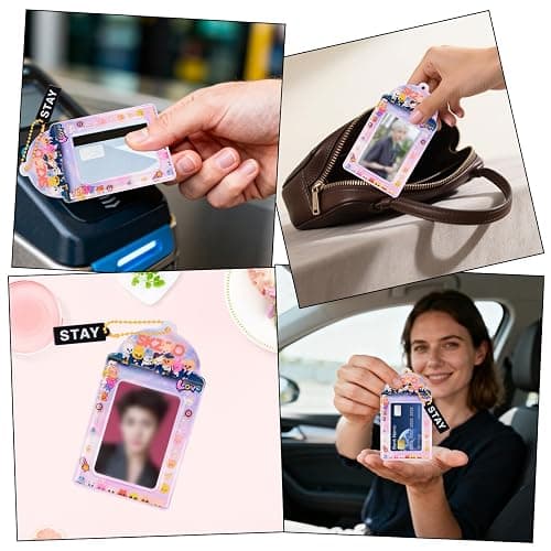 Stray Photocard Holder Keychains Cute Animals Photo Frame Keychain Cartoon Photo Sleeve Decorative Cardholder for Stray Fans thumbnail 6