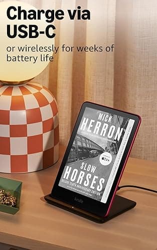 Amazon Kindle Paperwhite Signature Edition 32GB (newest model) – 20% faster with auto-adjusting front light, wireless charging, and weeks of battery life – Metallic Raspberry thumbnail 3