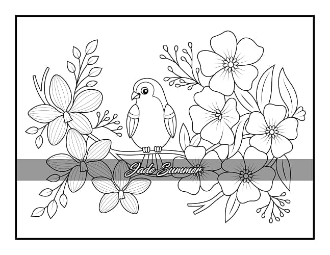 100 Flowers: An Adult Coloring Book with Bouquets, Wreaths, Swirls, Patterns, Decorations, Inspirational Designs, and Much More! thumbnail 89