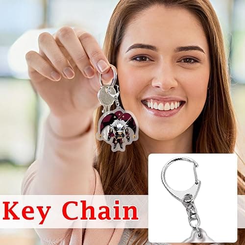 BDNXTV The Freak Circus Keychain Freak Circus Cartoon Character Key chain 2D Acrylic Keyring for Fans Party Supplies thumbnail 2