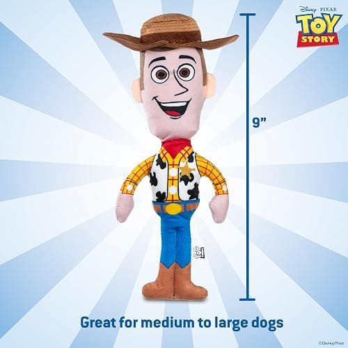 Disney for Pets Pixar’s Woody Woofin' Pet Toy Pixar Dog Toys | Plus Toy for Dogs Inspired by Woody from Pixar’s Toy Story with Squeaker, 9 Inch thumbnail 5
