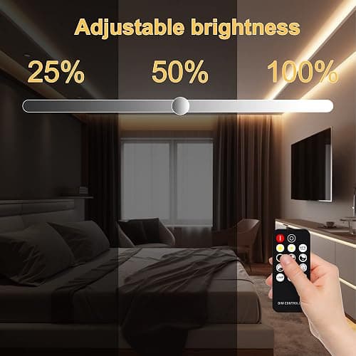 AXMOTUT COB LED Strip Light Warm White, High Bright LED Strips with 2400LEDs, RF Remote and UL Power Supply, 3000K Dimmable LED Lights for Bedroom, Kitchen, DIY Home Decoration thumbnail 2