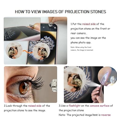 AVINVAN Photo Necklace 925 Sterling Silver Personalised Projection Necklace with Picture Inside Charm Customised Jewellery Heart Present for Women Mum Girls Wife Birthday thumbnail 4