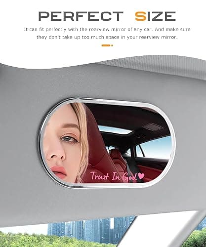 SCUARI 4PCS Car Stickers,Cars Decals,Car Accessories Trust in God Rearview Mirror Sticker,Auto Stickers and Decals,Auto Decals for Women,Trust in God Mirror Decals,Suitable for Motorcycle (Pink) thumbnail 4