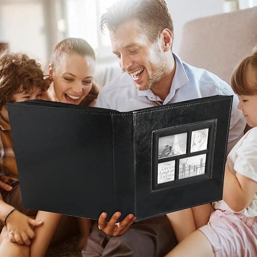 Ywlake Photo Album 4x6 500 Pockets Photo, Extra Large Capacity Family Wedding Picture Albums Holds 500 Horizontal and Vertical Photos Black thumbnail 2