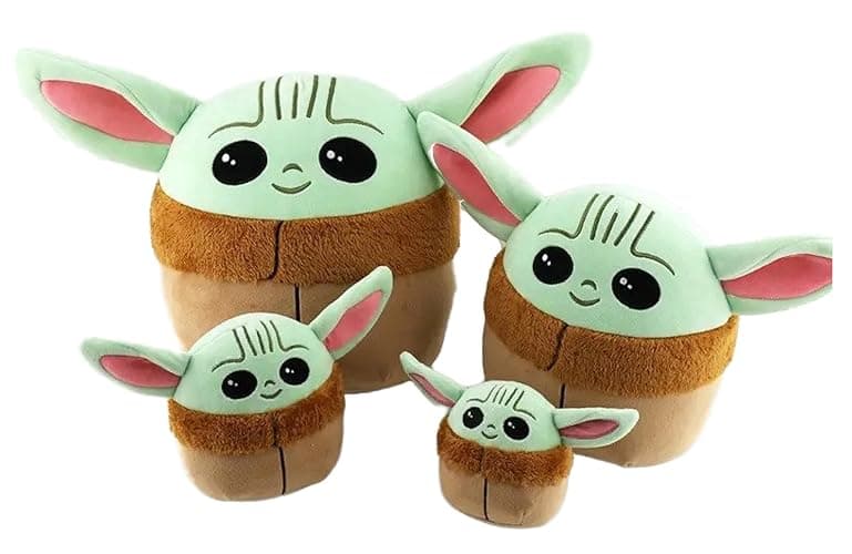 Leong Products Baby Yoda Squish Plush Toy, Grogu Stuffed Animal Kids Plushie, The Child Mandalorian Soft Kawaii Pillow Doll Gift Light Green (Small) thumbnail 8