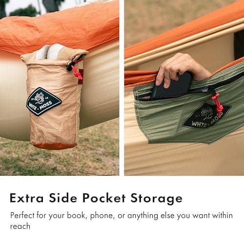WHTE MOSS Suparpine I Hammock for Camping with Straps Included (Light Orange, Single) thumbnail 4