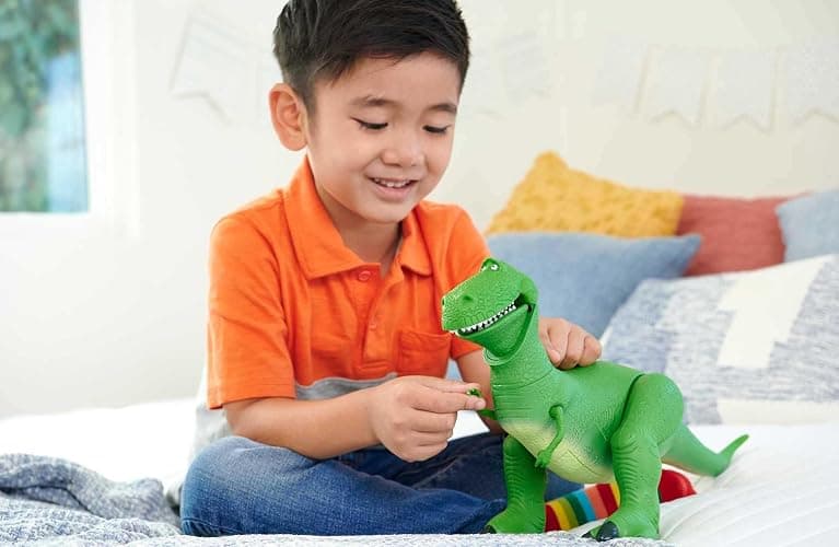 Mattel Disney and Pixar Toy Story Roarin’ Laughs Rex | Talking Dinosaur Action Figure with Moving Arms, 10.8-inch T Rex with 40+ Sounds & Phrases (Amazon Exclusive) thumbnail 2